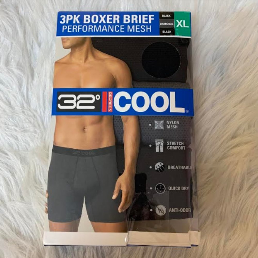 NEW 32 DEGREES Men's Active Mesh Boxer Briefs - Picture 3 of 6